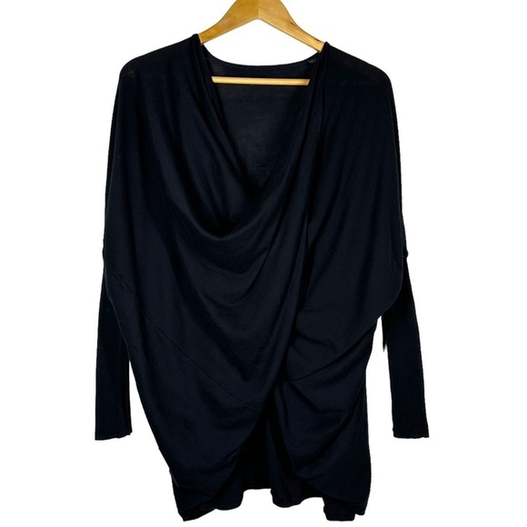 All Saints Itat Shrug Two Way Twisted Front Knit Sweater in Black XS - Picture 2 of 7